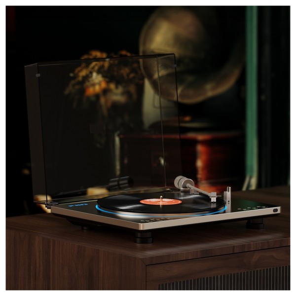 FiiO TT13 Turntable with Bluetooth, Silver - Lifestyle Image