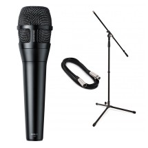 Shure NXN8/C Nexadyne Dynamic Cardioid Handheld Microphone, Black Bundle