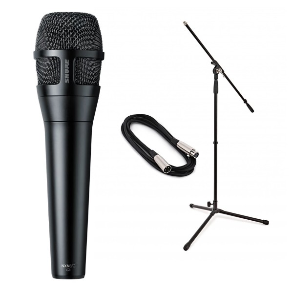 Shure NXN8 C Nexadyne Dynamic Cardioid Handheld Microphone, Black Bundle