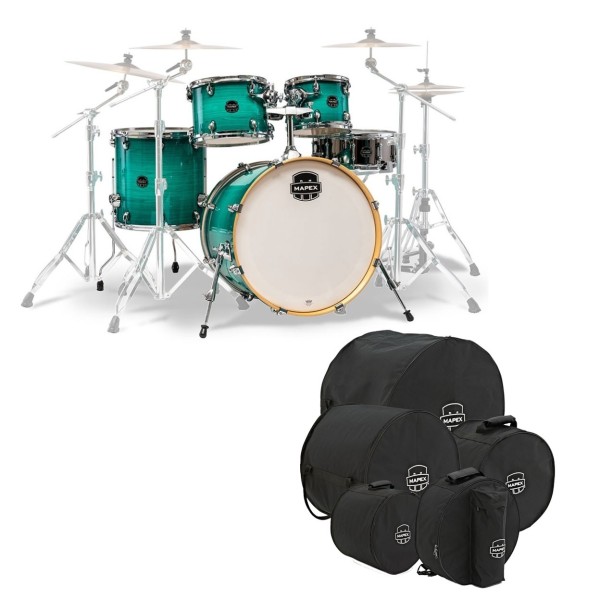 Mapex Armory 22'' Rock Fusion 5pc Shell Pack w/Bag Set, Jade Stone Burst