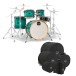 Mapex Armory 22'' Rock Fusion 5pc Shell Pack w/Bag Set, Jade Stone Burst