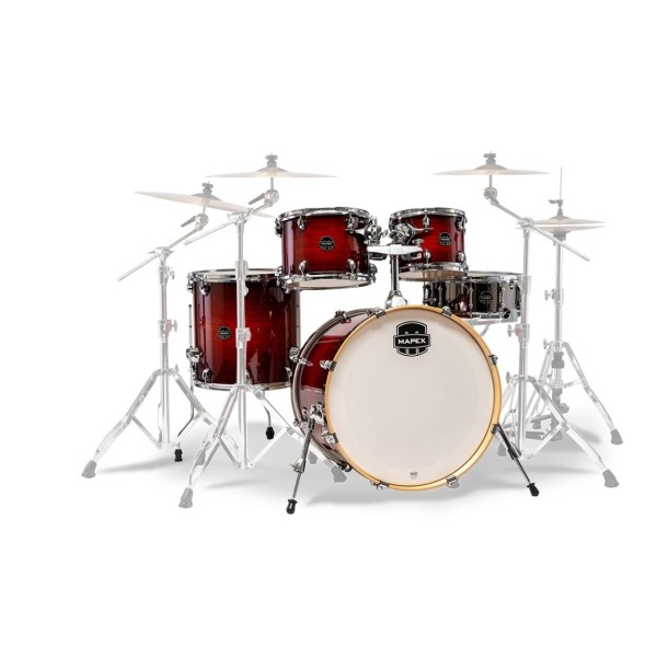 Mapex Armory 22'' Rock Fusion 5pc Shell Pack w/Bag Set, Red Onyx Burst