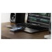 FiiO M21 Digital Audio Player, Blue - Lifestyle Image, connected to FiiO SP3 BT Speakers and Macbook