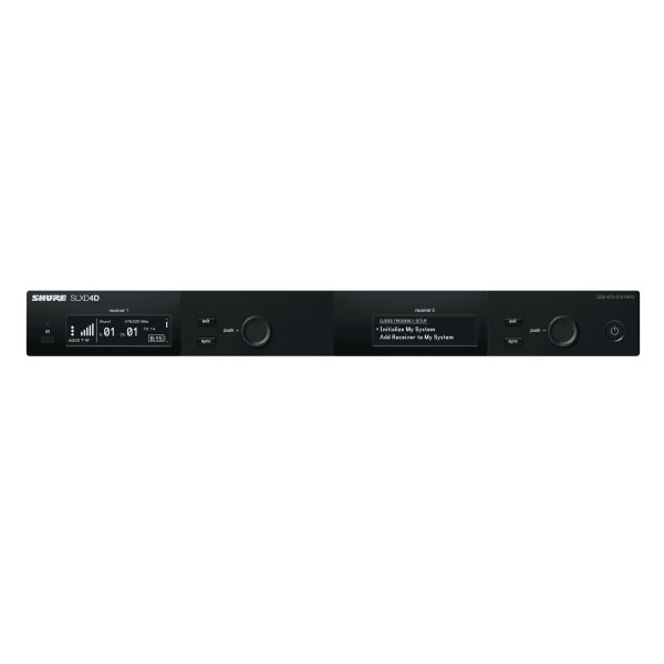 Shure SLXD24D/SM58-K59 Dual Wireless Handheld Microphone System - Receiver, Front
