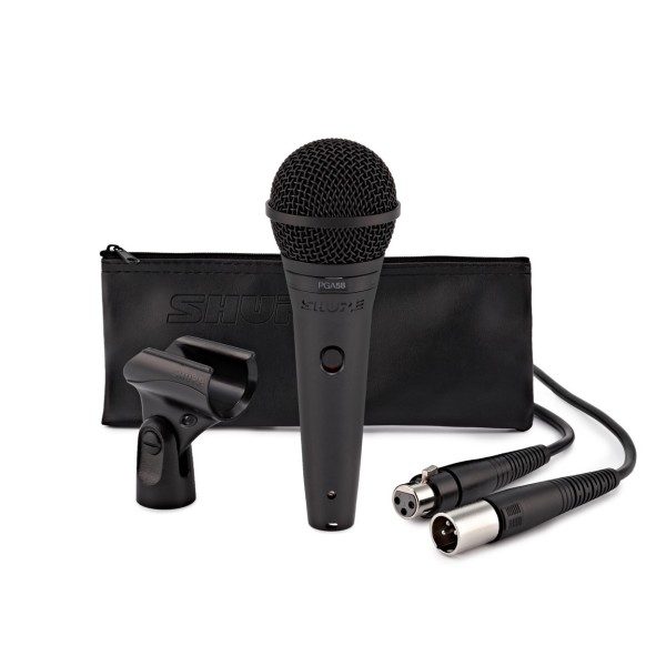 Shure PGA58 Cardioid Dynamic Vocal Microphone Bundle, Contents