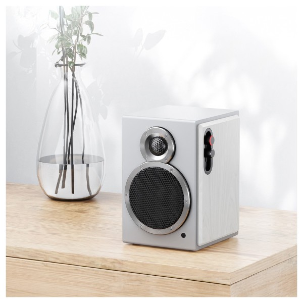 FiiO SA1 Desktop Active Speaker, Black - white lifestyle 