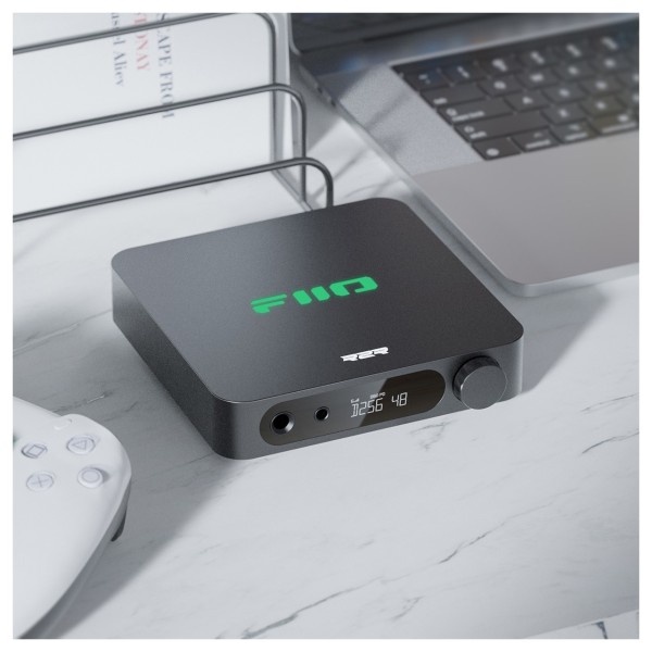 FIIO K11 Compact Desktop R2R DAC and Headphone Amplifier, Black - Lifestyle Image