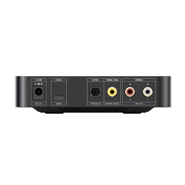 FIIO K11 Compact Desktop R2R DAC and Headphone Amplifier, Silver - Rear view and connectons