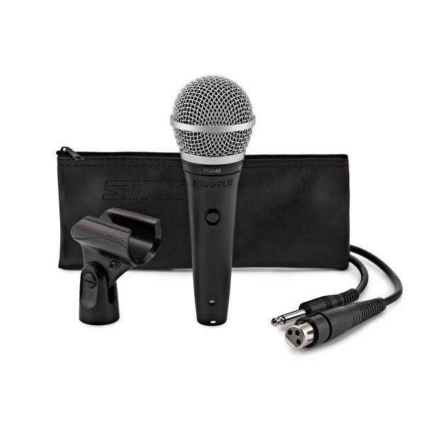 Shure PGA48 Cardioid Dynamic Vocal Microphone, with XLR to Jack Cable