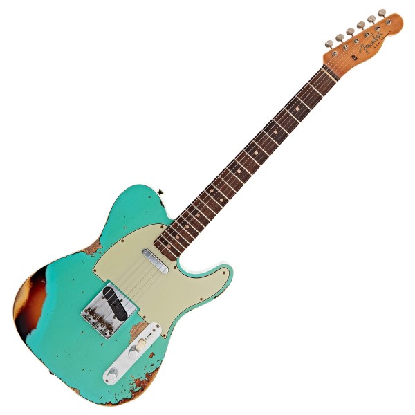 Fender Custom Shop LTD '60 Telecaster Custom Heavy Relic, Aged Seafoam Green Over 3-colour Sunburst - front