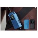 FiiO BTR17 Flagship Bluetooth Headphone Amplifier, Black - Lifestyle image, leather case