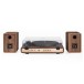 Crosley C65 Bluetooth Turntable with Speakers, Walnut - Rear