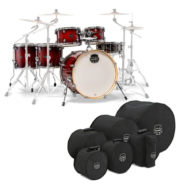 Mapex Armory 22'' LA Fusion 6pc Shell Pack w/Bag Set, Red Onyx Burst