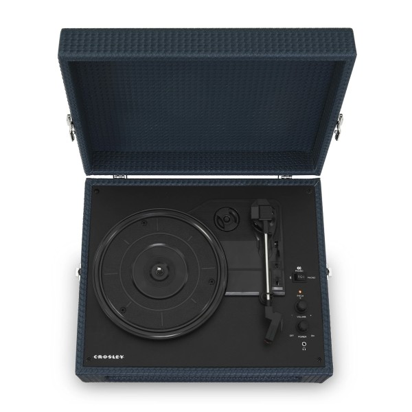 Crosley Voyager Portable Turntable with Bluetooth Out, Navy - Top