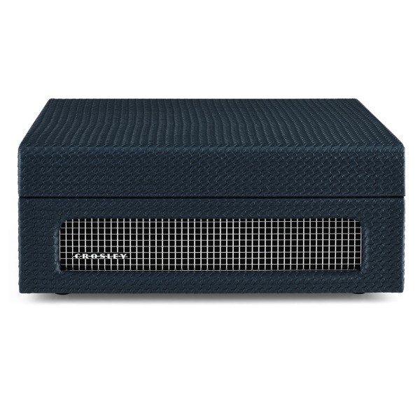 Crosley Voyager Portable Turntable with Bluetooth Out, Navy - Front Speaker