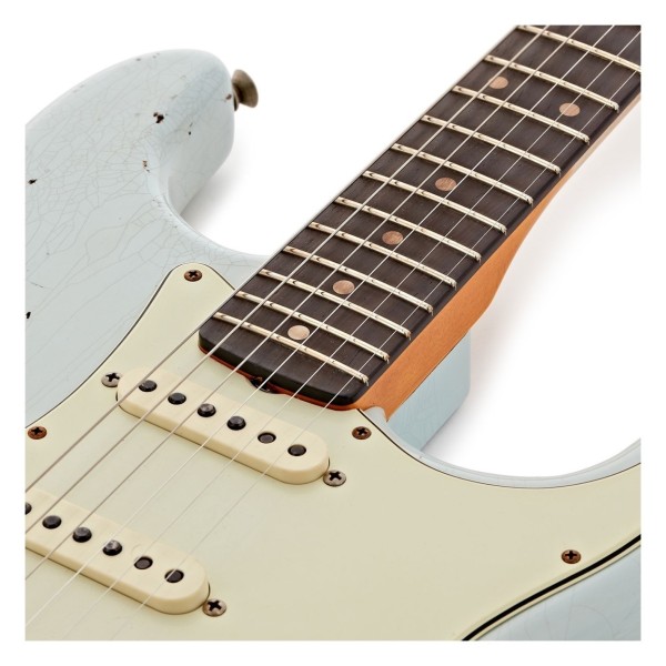 ギター Fender USA Custom Shop 60 Stratocaster Fender Custom Shop '60 Stratocaster Heavy Relic, Aged Sonic Blue