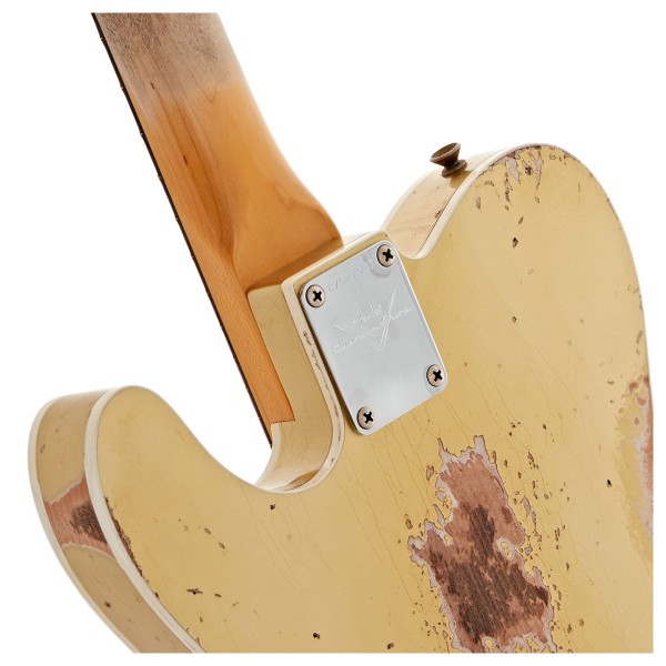 Fender Custom Shop 1960 Telecaster Custom Heavy Relic, Aztec Gold - neckplate