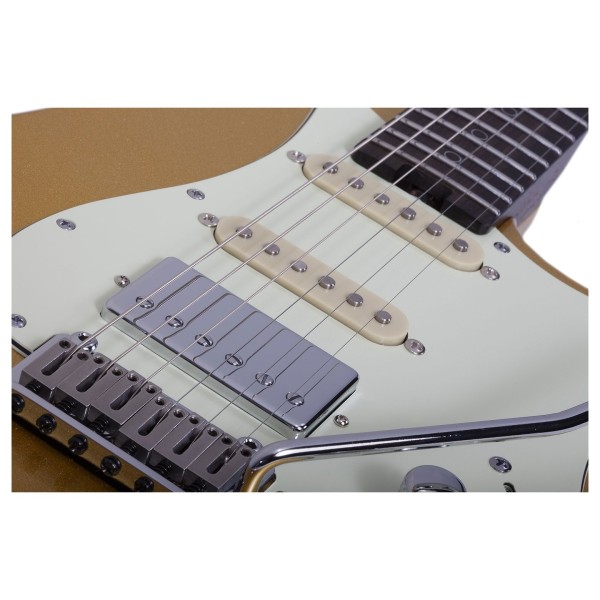 Schecter Nick Johnston Traditional 10th Anniversary HSS, Atomic Saffron - pickups 