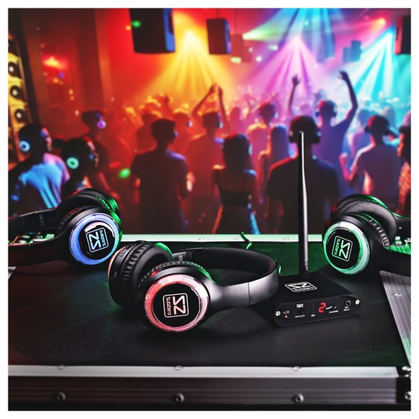 SubZero UHF 3-Channel Silent Disco System, Custom Bundle