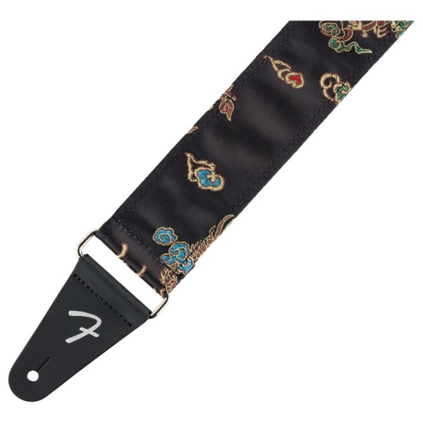 Fender Satin Dragon Strap, Black - end 