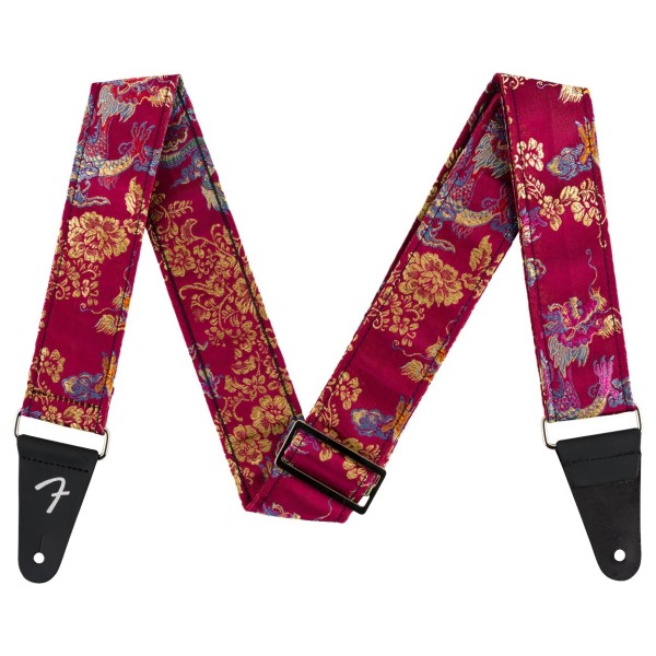 Fender Satin Dragon Strap, Wine - main 