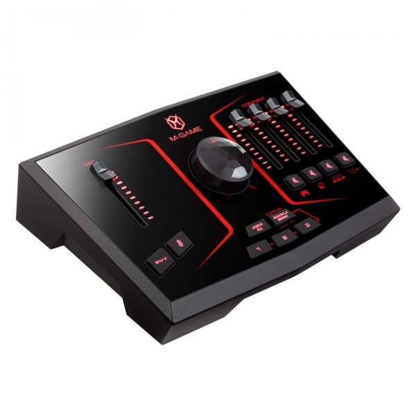 M-AUDIO M-GAME Solo USB Streaming Gaming Audio Interface - Angled