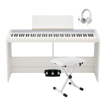 Korg B2+ Digital Piano with Stand Package, White