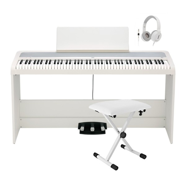 Korg B2+ Digital Piano with Stand Package, White