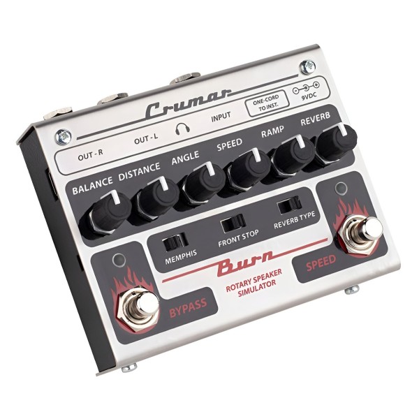 BURN Rotary Speaker Simulator Pedal - Angled