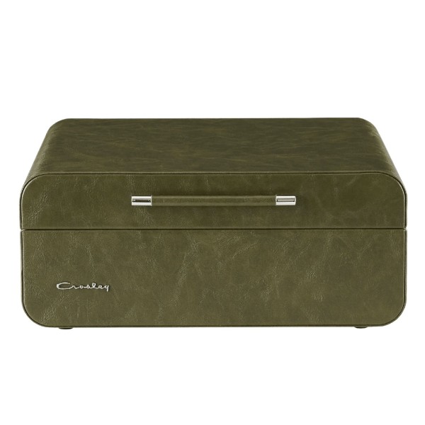Crosley Mercury Turntable, Forest Green - Latch Closed