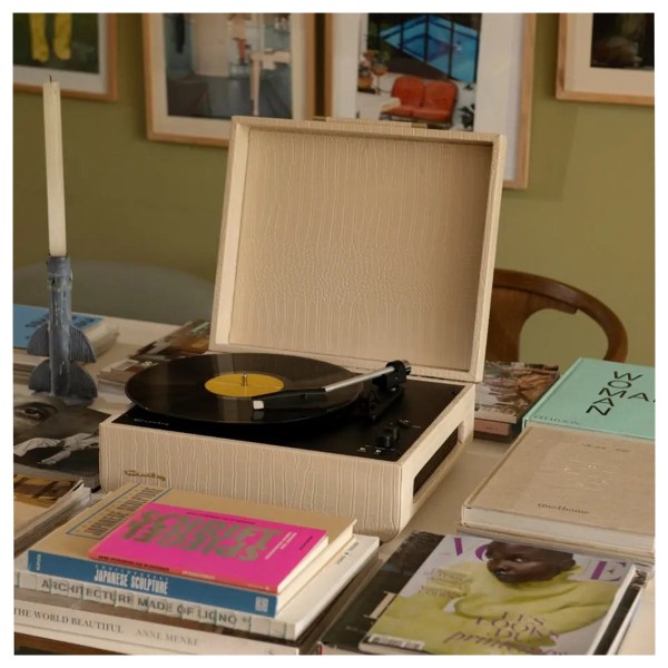Crosley Mercury Turntable, Cream Croc - Lifestyle