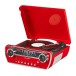 Crosley Powel 7-in-1 Bluetooth Record Player, Red - Angled