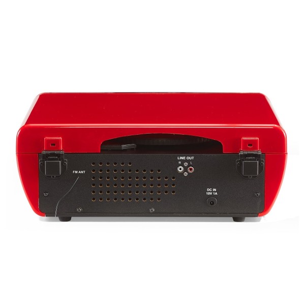 Crosley 7-in-1 Record Player, Red - Rear