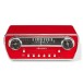 Crosley Powel 7-in-1 Bluetooth Record Player, Red - Dash
