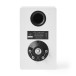 Elipson Prestige Facet II 6B Bookshelf Speakers (Pair), White Matt - Rear view and cable terminals