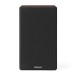 Elipson Prestige Facet II 6B Bookshelf Speakers (Pair), Black Matt / Walnut - Front view with grille attached