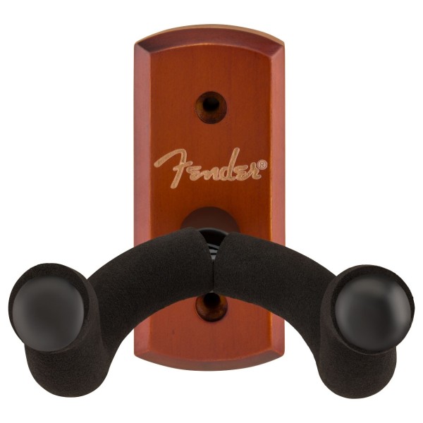 Fender Essentials Guitar Wall Hanger, Rosewood - front facing