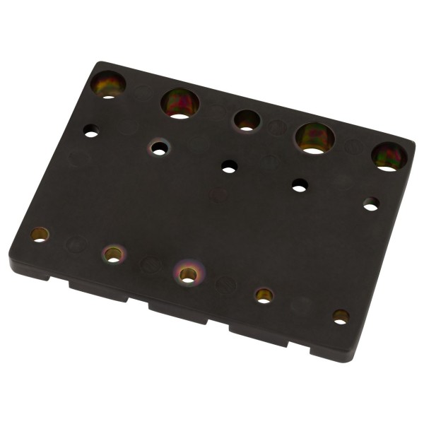 Fender HiMass 4-String Bass Bridge Assembly With Zinc Saddles, Black - bottom