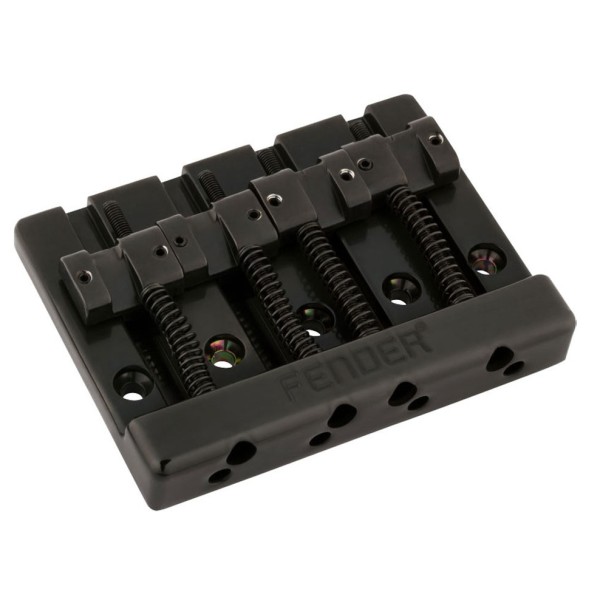 Fender HiMass 4-String Bass Bridge Assembly With Zinc Saddles, Black - main 