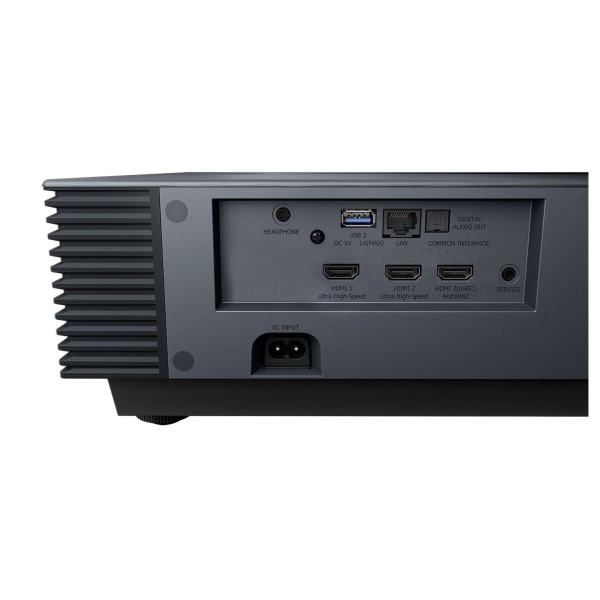 Hisense PX3 PRO 4K Ultra Short Throw Laser TriChroma Projector, Grey - connections 