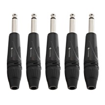 Studiospares Precision Pro Mono 6.35mm Jack Connector, 5 Pack