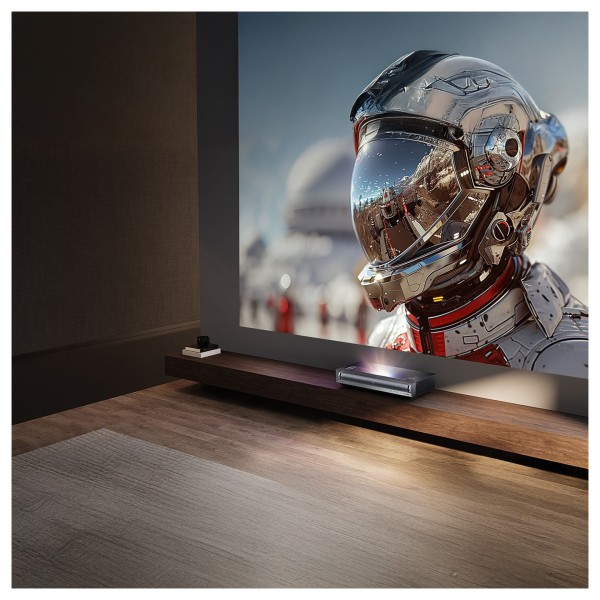 Hisense PX3 PRO 4K Ultra Short Throw Laser TriChroma Projector, Grey - lifestyle square  - 2