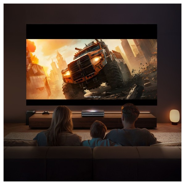 Hisense PX3 PRO 4K Ultra Short Throw Laser TriChroma Projector, Grey - lifestyle square  -3 