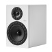 Elipson Prestige Facet II 8B Bookshelf Speakers (Pair), White Matt - Angled view, no grille
