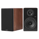 Elipson Prestige Facet II 8B Bookshelf Speakers (Pair), Black Matt / Walnut