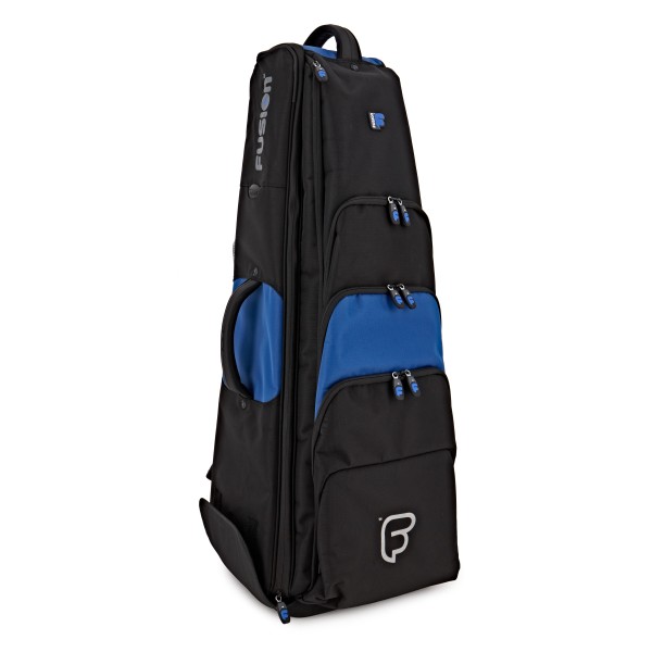 Fusion Premium Bass Trombone Gig Bag, Black and Blue
