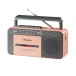 Crosley CT102 Cassette Player, Rose Gold/Grey - Angled