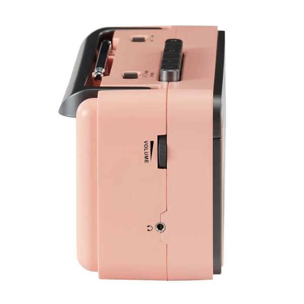 Crosley CT102 Cassette Player, Rose Gold/Grey - Side