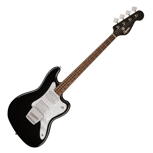 Squier Paranormal Rascal Bass HH, White Pearloid PG, Metallic Black 