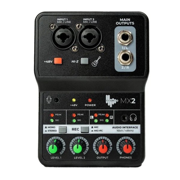 Trumix TM-USB-MX2 2 Channel Usb Mixer - Top